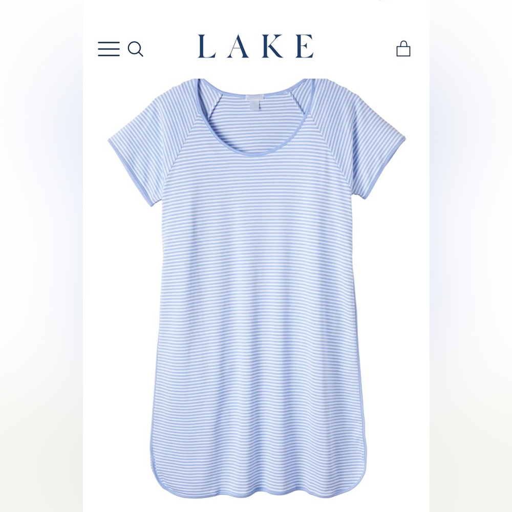 LAKE Women's Pima Nightgown in Hydrangea